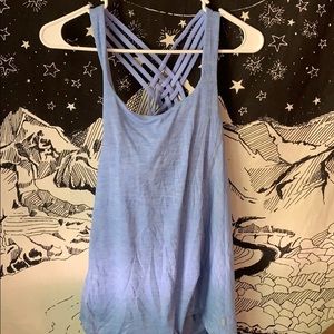 lululemon athletica Tops - Lululemon Low Back Tank Blue Cheetah lululemon athletica Tops - Lululemon Low Back Tank Blue Cheetah